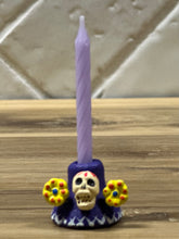 Load image into Gallery viewer, Day of the Dead Altar Mini Candle (skull)