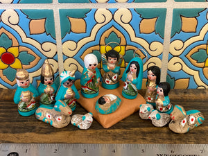 Mini nativity (turquoise)