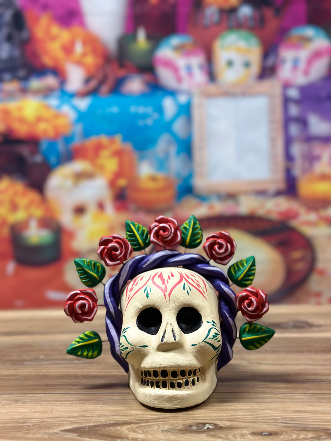 Catrina Flower Skull Headband