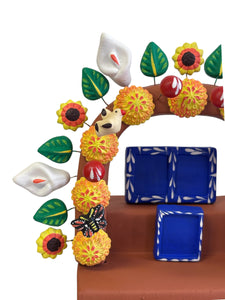 Tripple frame altar marigolds