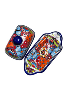 Talavera butter dish