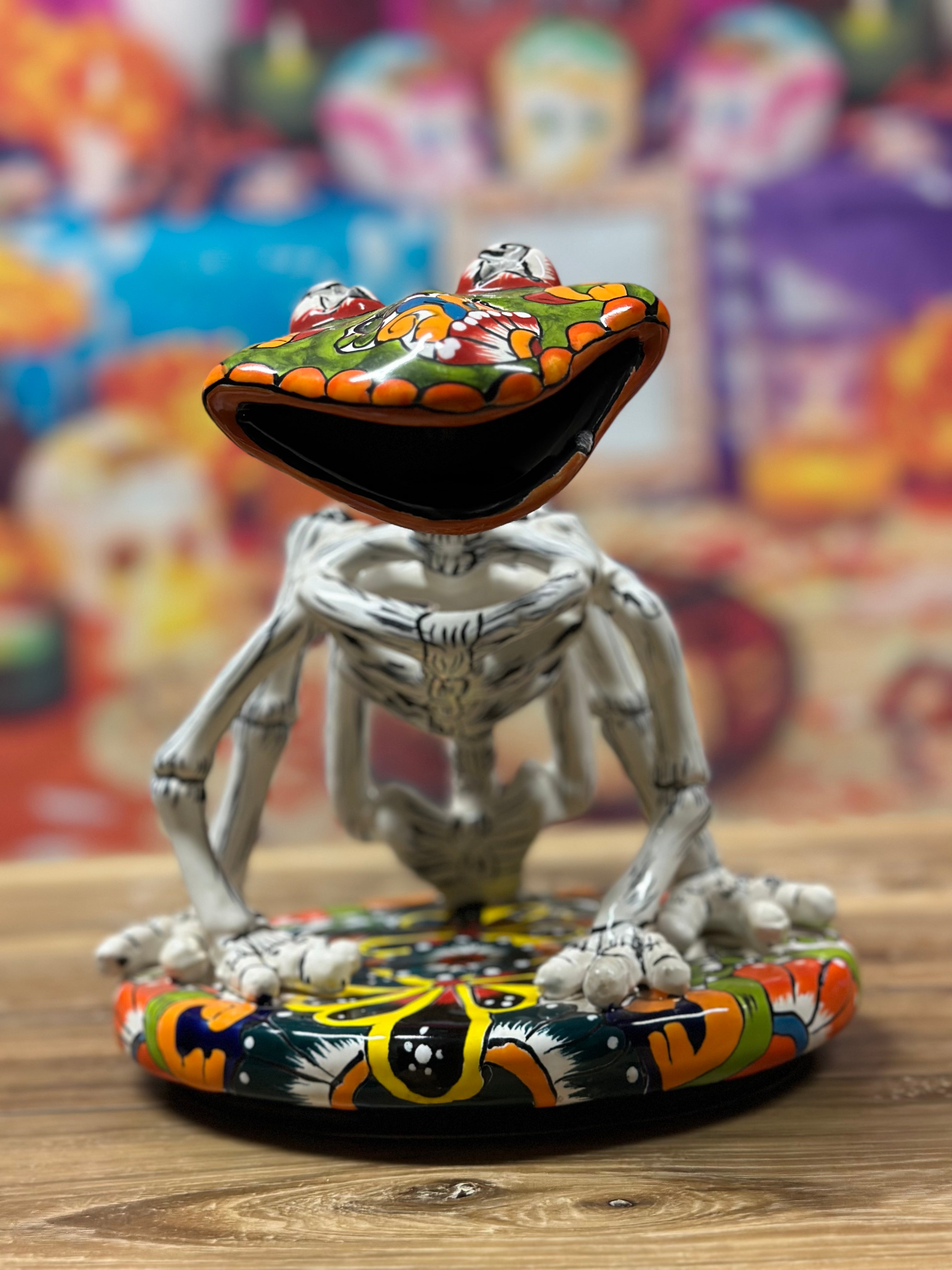 チンタロウ様 Day of The Death Ceramic Talavera Frog – Gonz decorations