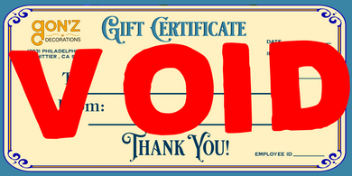 Gift certificate