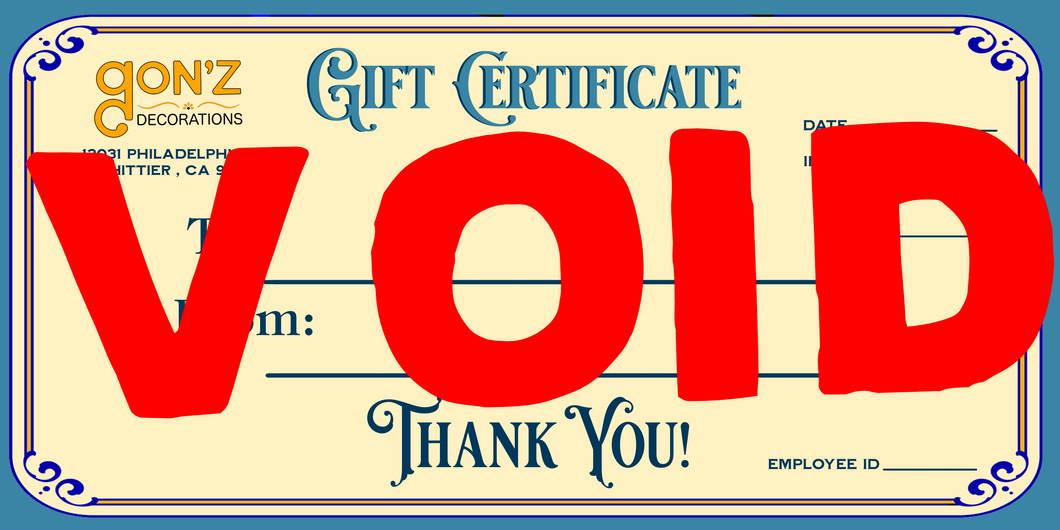 Gift certificate