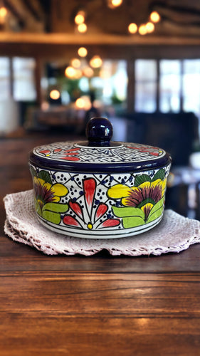 Ceramic Talavera tortilla warmer