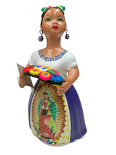 Load image into Gallery viewer, Guadalupe Lupita con flores