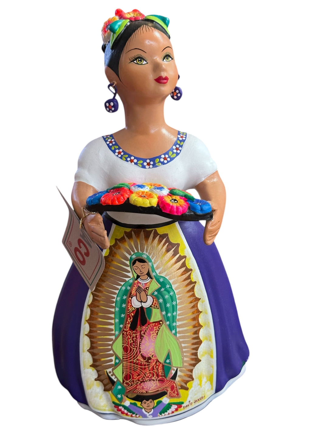 Guadalupe Lupita con flores