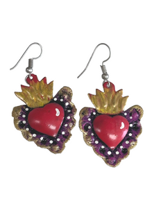 Double sided Sacred heart earrings 5 options