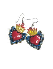 Load image into Gallery viewer, Double sided Sacred heart earrings 5 options