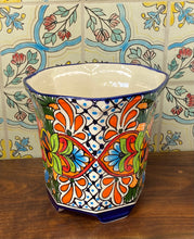 Load image into Gallery viewer, Ceramic Talavera planter (Octagon4)