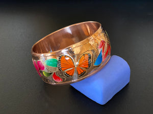 Copper bracelet (floral butterfly)