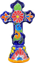 Load image into Gallery viewer, Talavera pedestal cross