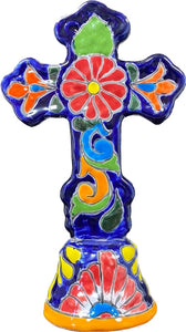 Talavera pedestal cross