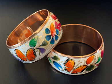 White copper bracelet (butterfly)