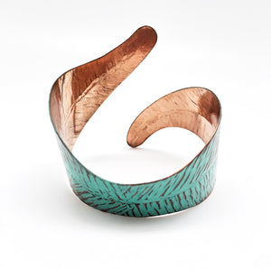 Copper bracelet patina