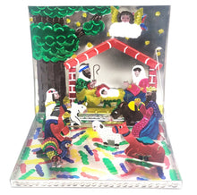 Load image into Gallery viewer, Tin nativity scene (fold away)