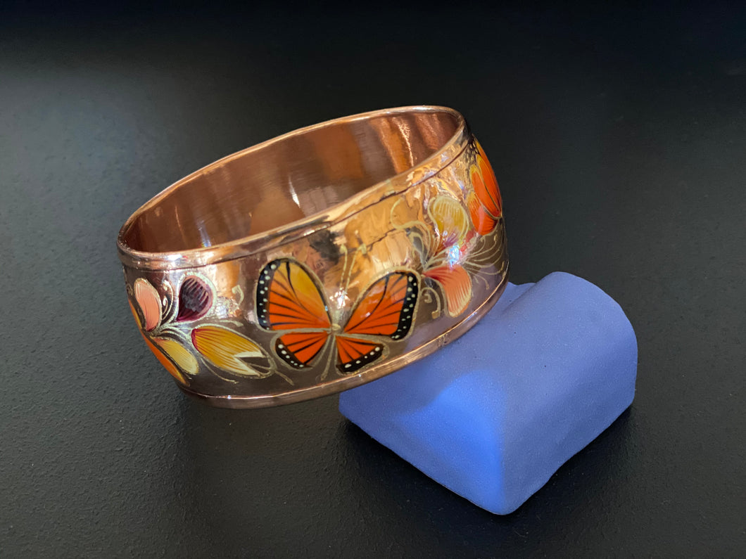 Copper bracelet (autumn butterfly)