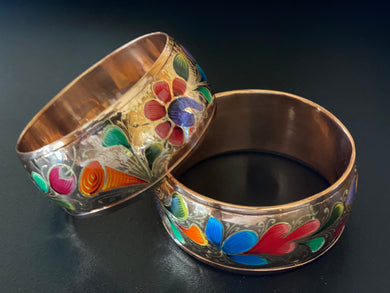 Copper bracelet (floral)