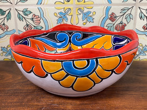 Scalloped Talavera bowl