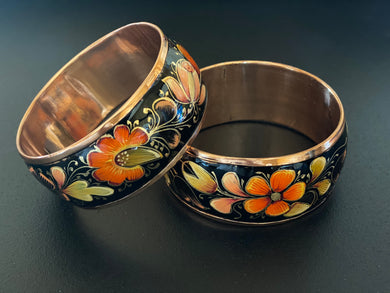 Black copper bracelet (autumn)