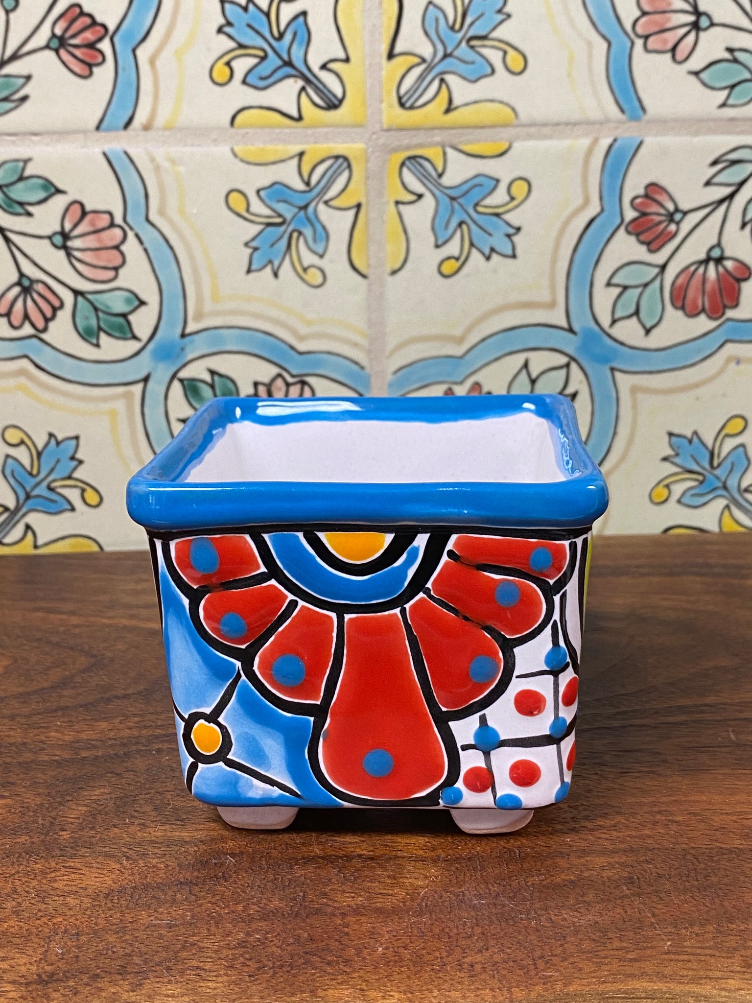 square ceramic flower pots Small square planters – Gonz decorations