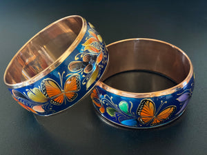 Blue copper bracelet (butterfly)