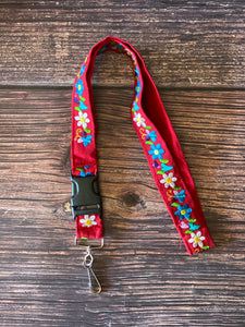 Embroidered lanyard