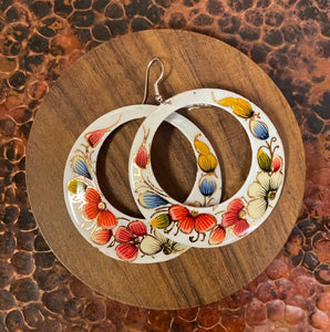 Md copper earrings (floral)