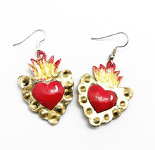 Load image into Gallery viewer, Double sided Sacred heart earrings 5 options