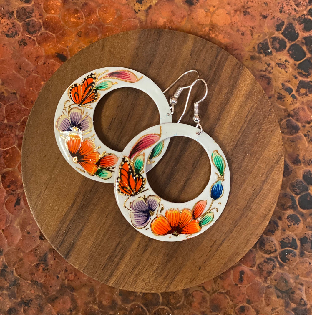 Sm copper earrings (monarch)