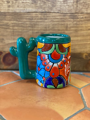 Green cactus mug